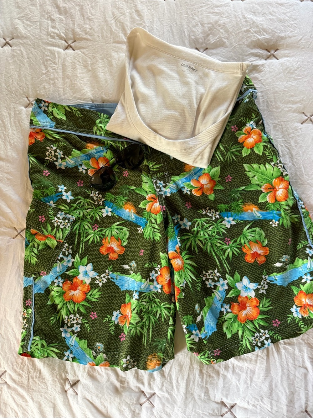 Women’s Vintage Pink Sands Bermuda Board Shorts – Juniors Size 13